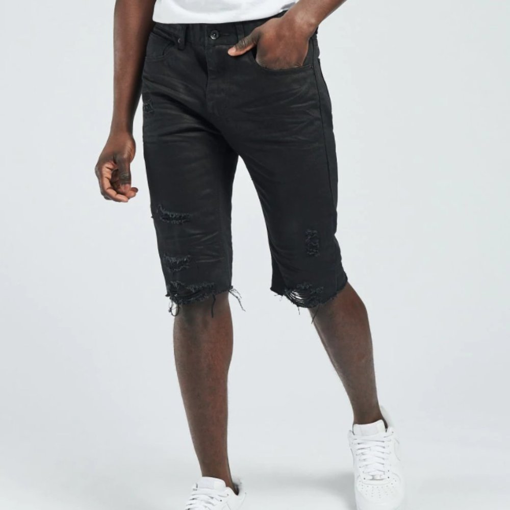 Decibel Technical Wash Denim Shorts Jeans Streetwear Black Men's Size 30 NEW